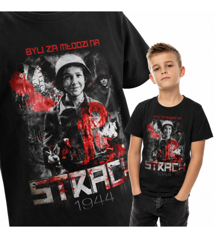 koszulka dziecięca Patriotyczna ZA MŁODZI NA STRACH